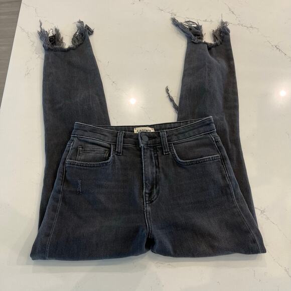 L'AGENCE High Line Skinny Jeans in Nighttime Destruction Distressed Size 25 - Picture 5 of 12